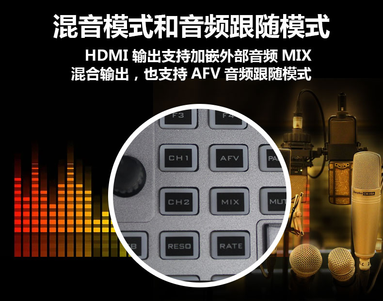 新品推介/中帝威HDS8101触摸屏切换台/4HDMI输入/1HDMI输出/带TALLY/带UVC功能/小巧便携带5寸高清屏幕