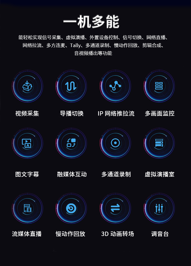 【新品】专业双屏导播直播一体机箱/21.5寸屏幕/内置声卡/专业便携