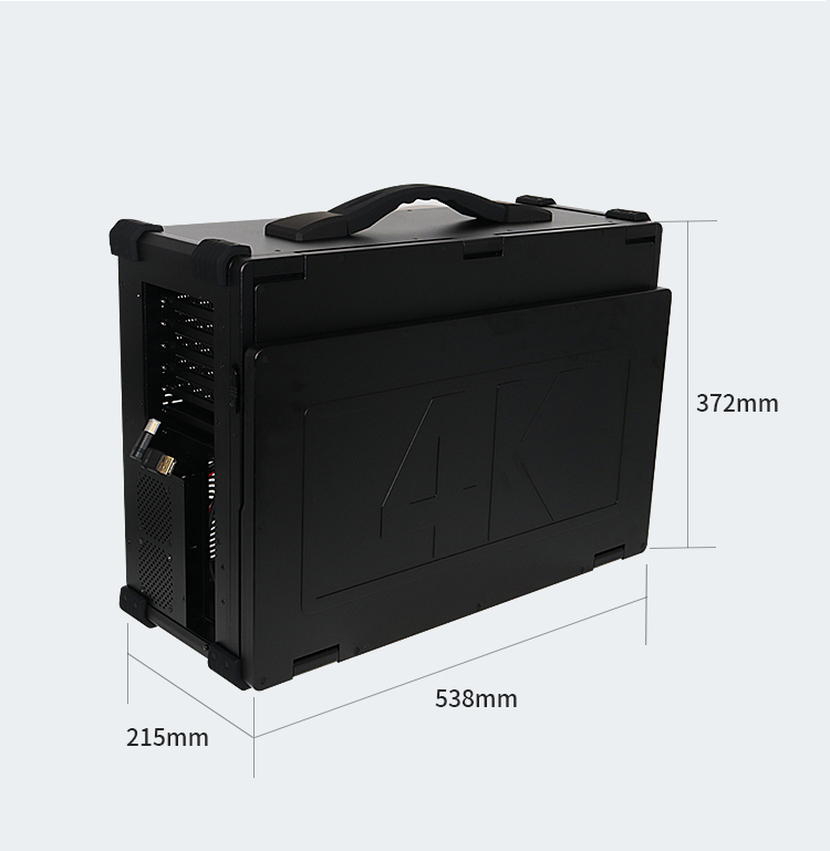 【新品】专业双屏导播直播一体机箱/21.5寸屏幕/内置声卡/专业便携