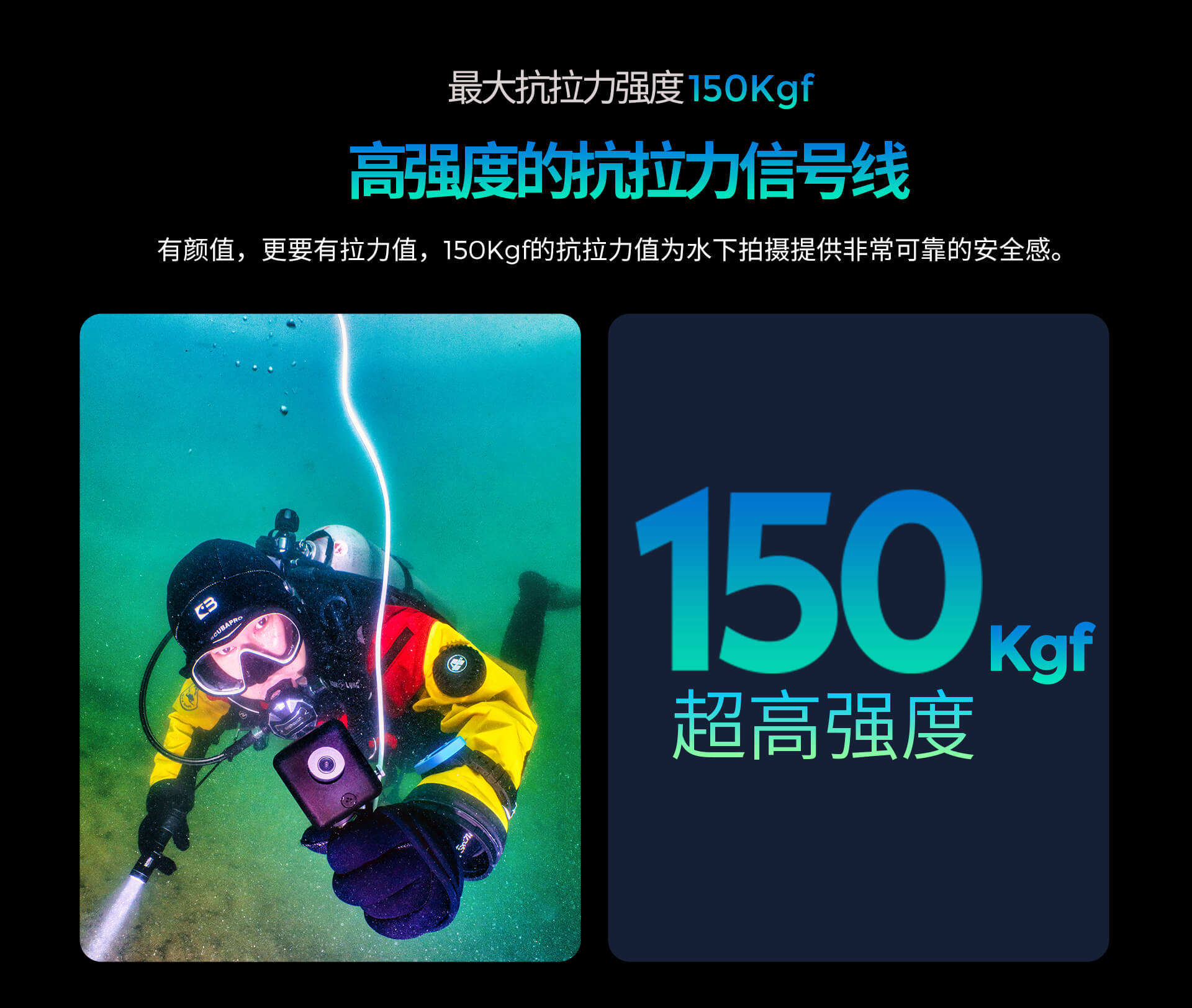 约肯/Dive Master/专业4K水下高清图传摄像机,实时监看毫秒延时