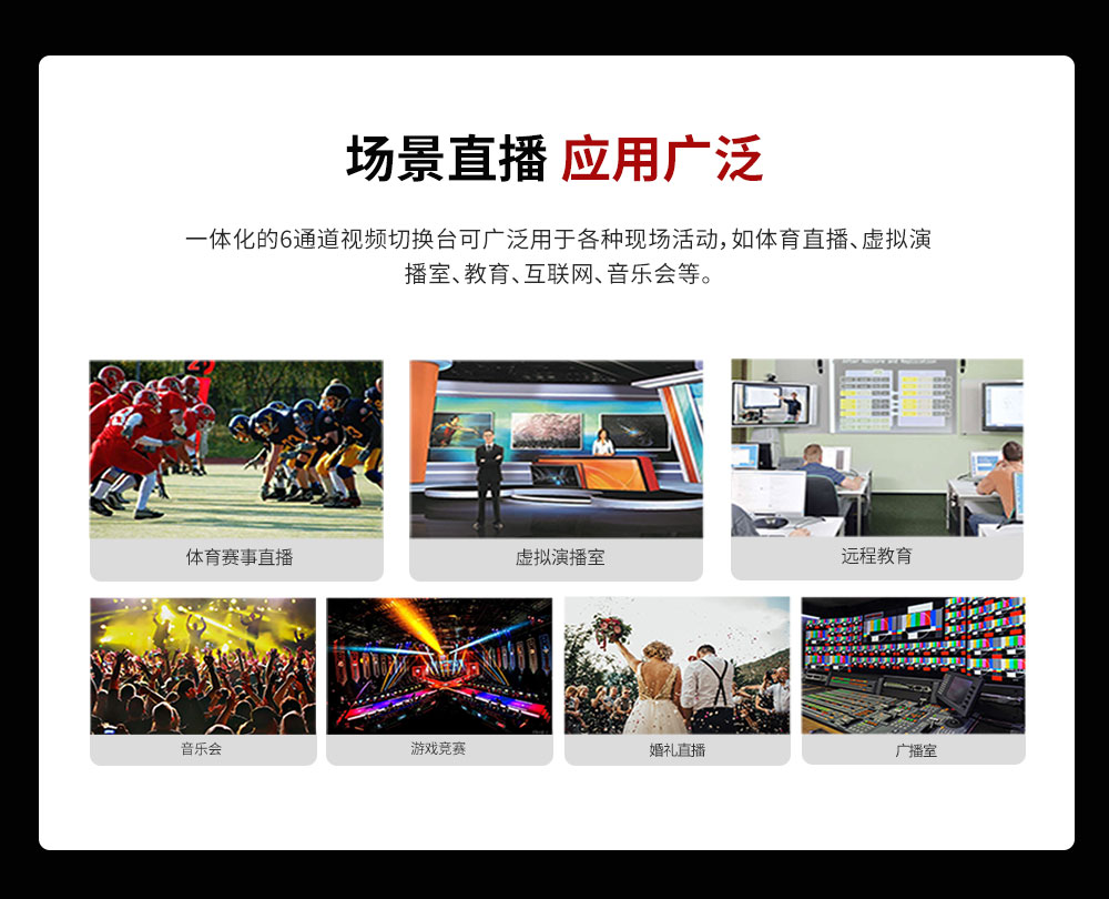 迈拓斯PVS0615U绿幕抠图录制15.6寸6通道SDI HDMI直播导播切换台