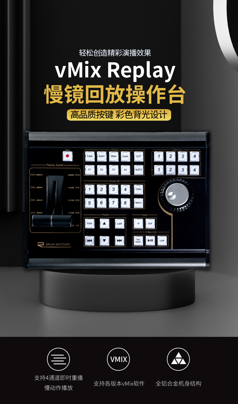 专业vMix慢动作导播键盘/ACME/ vMix中国荣誉出品/